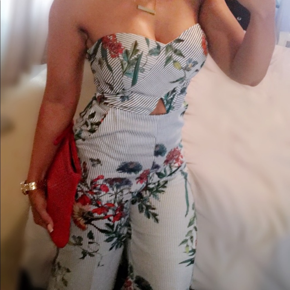 strapless jumpsuit